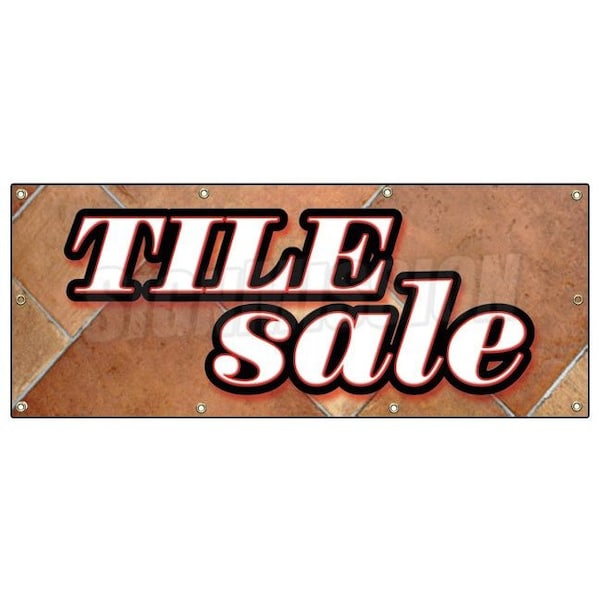 TILE SALE BANNER SIGN ceramic flooring floor signs installation installed